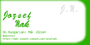 jozsef mak business card