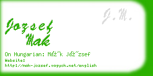 jozsef mak business card